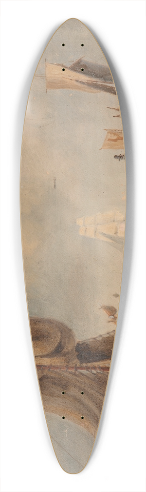 Bror Jacob Adelborg - Marine motif 39.3 inch art pintail longboard deck