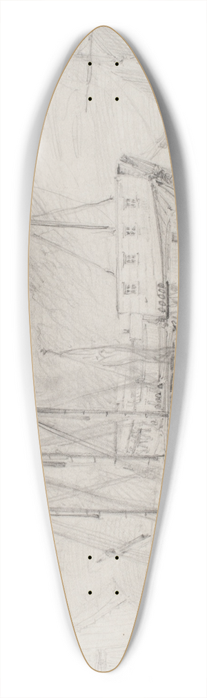 Bror Jacob Adelborg - Segelfartyg p redden, Stockholms strm 39.3 inch art pintail longboard deck