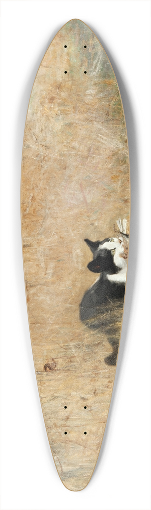 Bruno Liljefors - Cat hunting Birds 39.3 inch art pintail longboard deck