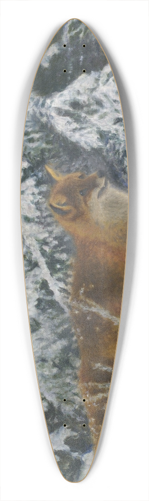 Bruno Liljefors - Fox in Winter 39.3 inch art pintail longboard deck