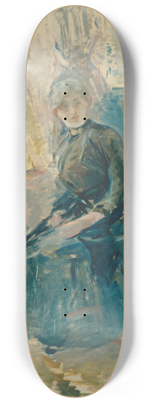 Berthe Morisot - Berthe Morisot and her daughter in front of a window 8.25 inch art skate deck Berthe Morisot - Berthe Morisot and her daughter in front of a window 8.25 inch art skate deck