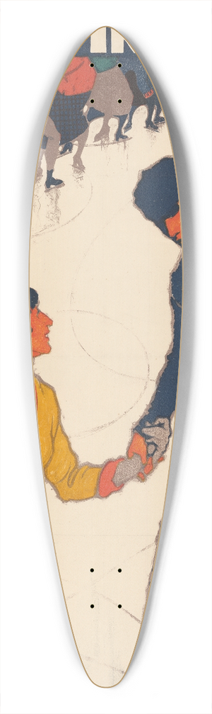 Burkhard Mangold - Winter in Davos 39.3 inch art pintail longboard deck