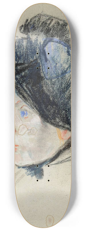 Berthe Morisot - Jeannie en chapeau de velours 8.25 inch art skate deck