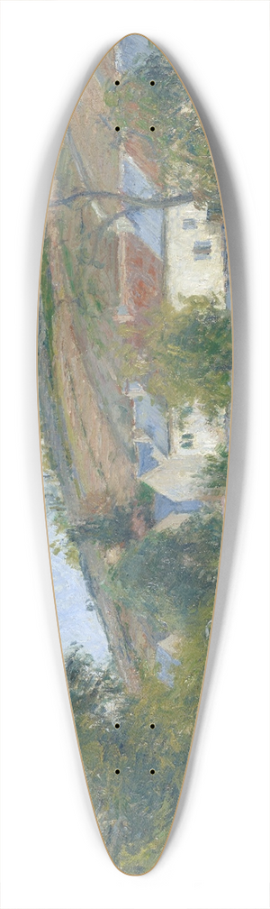 Camille Pissarro - A Corner of lHermitage, Pontoise 39.3 inch art pintail longboard deck