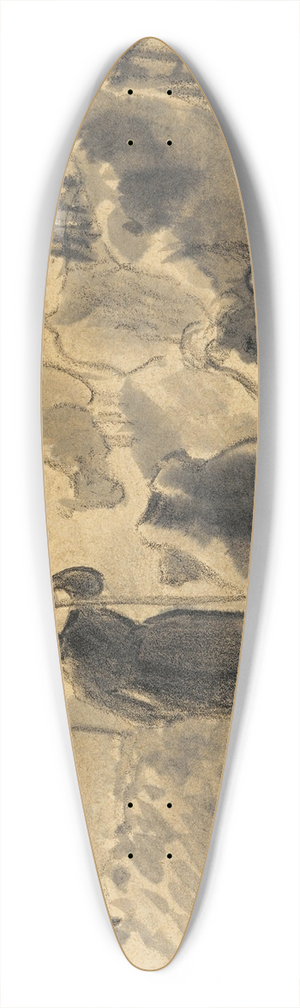 Camille Pissarro - Girl leading a herd of cows along a road 39.3 inch art pintail longboard deck
