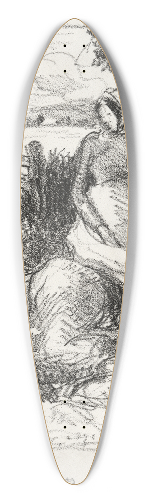 Camille Pissarro - Group of Peasants 39.3 inch art pintail longboard deck
