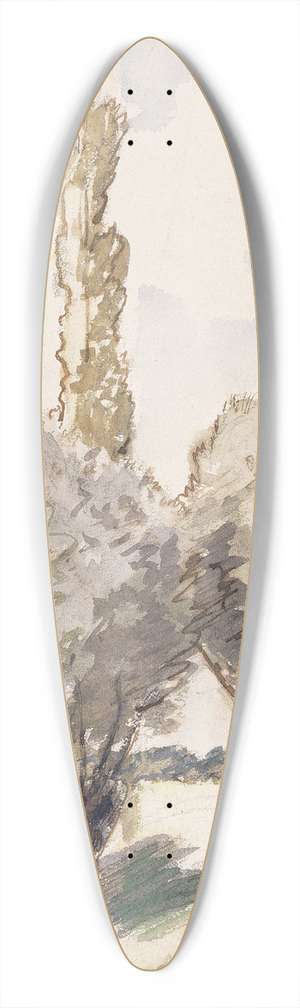 Camille Pissarro - Paysage aux arbres 39.3 inch art pintail longboard deck