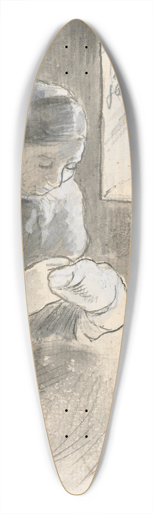 Camille Pissarro - The Mender 39.3 inch art pintail longboard deck