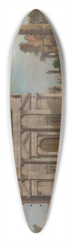 Canaletto - A capriccio with the church of the Redentore 39.3 inch art pintail longboard deck