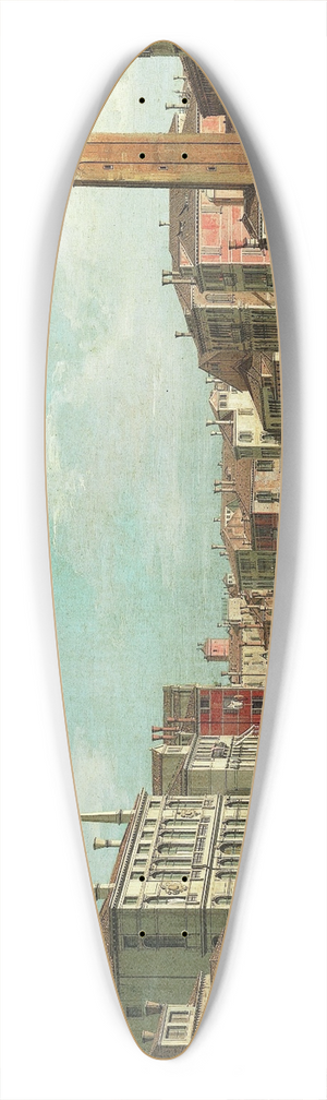 Canaletto - The Grand Canal, Venice, Looking Southeast, with the Campo della Carit to the Right 39.3 inch art pintail longboard deck