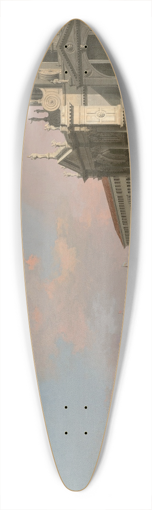 Canaletto - Venice, the Grand Canal looking East with Santa Maria della Salute 39.3 inch art pintail longboard deck