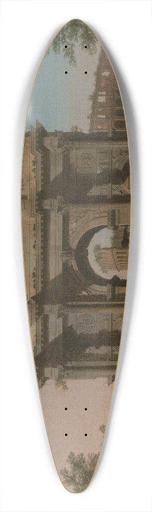 Canaletto - View of the Arch of Constantine with the Colosseum 39.3 inch art pintail longboard deck