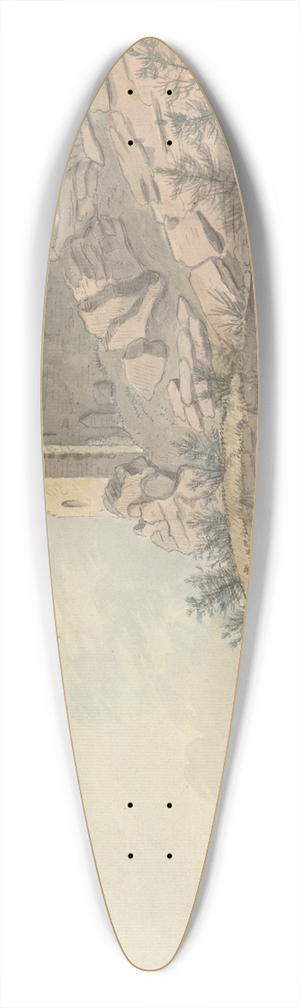 Capt. Francis Grose - Chapel of St. Michaels Mount 39.3 inch art pintail longboard deck