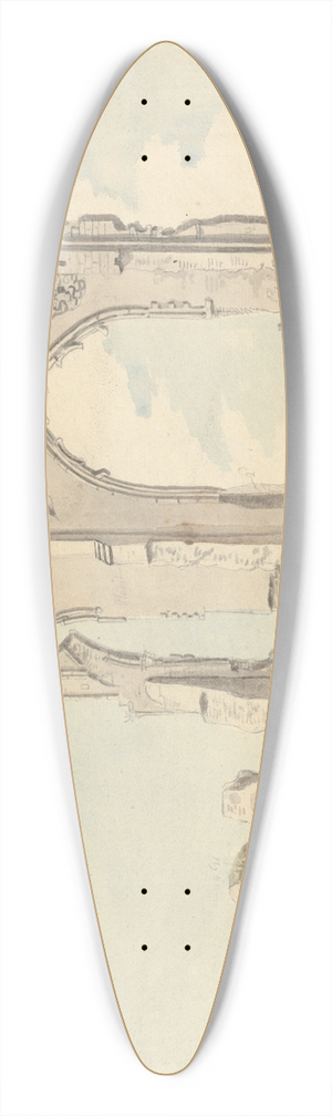 Capt. Francis Grose - St. Marys Priory, Thetford 39.3 inch art pintail longboard deck