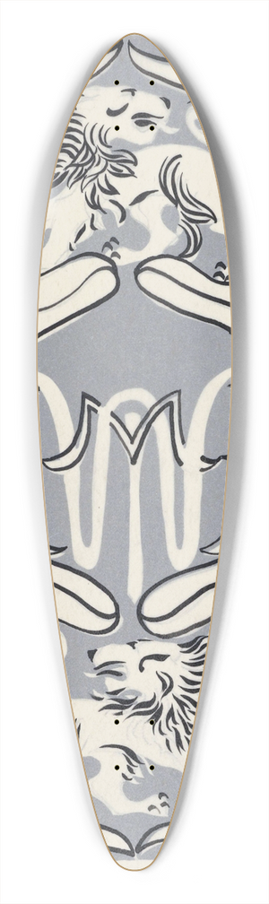 Carel Adolph Lion Cachet - Ontwerp voor een ex libris met monogram en leeuwen 39.3 inch art pintail longboard deck