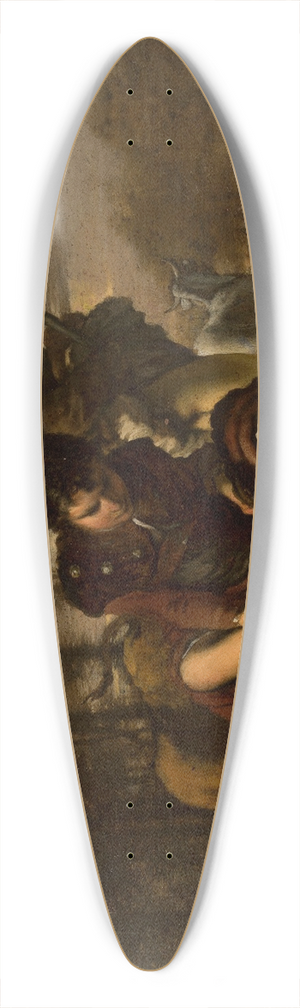 Carel de Moor II - Preparations before crossing the river 39.3 inch art pintail longboard deck