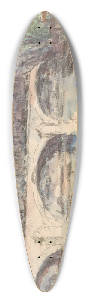 Carel Nicolaas Storm van 's-Gravesande - Brug over de Seine, Parijs 39.3 inch art pintail longboard deck