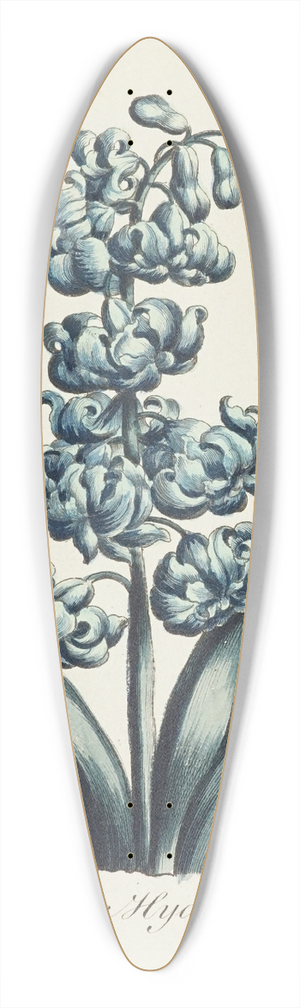 Carington Bowles - Double Hyacinth 39.3 inch art pintail longboard deck