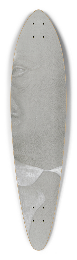 Carl Anton Reichel - Portrait of a male head 39.3 inch art pintail longboard deck