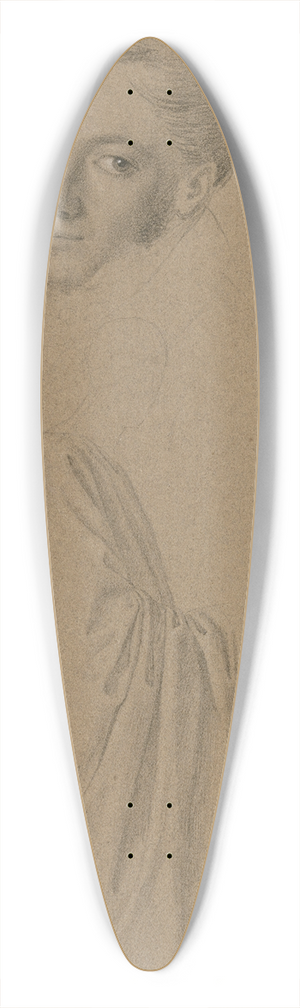Carl Barth - Bildnis eines unbekannten jungen Mannes; eine manteltragende Gestalt 39.3 inch art pintail longboard deck