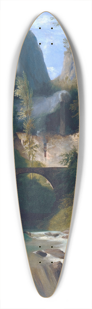 Carl Blechen - Gorge near Amalfi 39.3 inch art pintail longboard deck Carl Blechen - Gorge near Amalfi 39.3 inch art pintail longboard deck