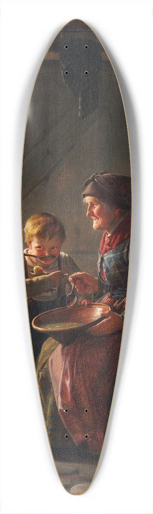 Carl Bloch - Et Maaltid 39.3 inch art pintail longboard deck