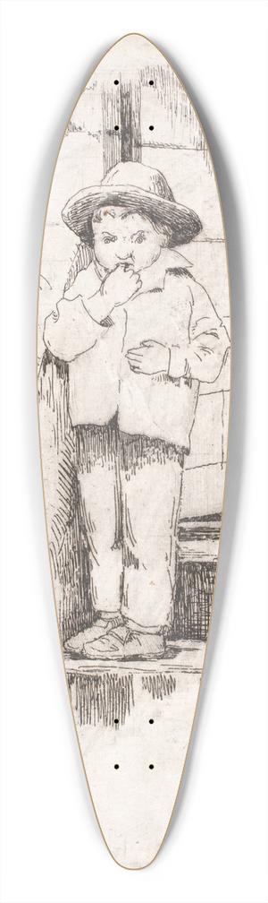 Carl Bloch - The boy on the stairs 39.3 inch art pintail longboard deck