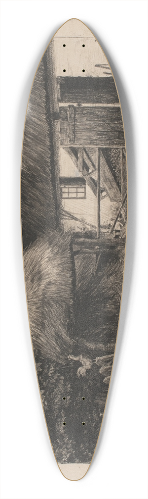 Carl Bloch - Ved bondehuset 39.3 inch art pintail longboard deck