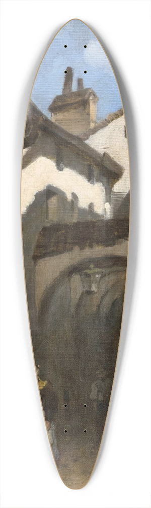 Carl Bolze - Gasse in Burghausen 39.3 inch art pintail longboard deck