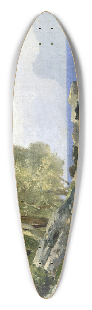 Carl Bolze - Ufer am Gardasee 39.3 inch art pintail longboard deck