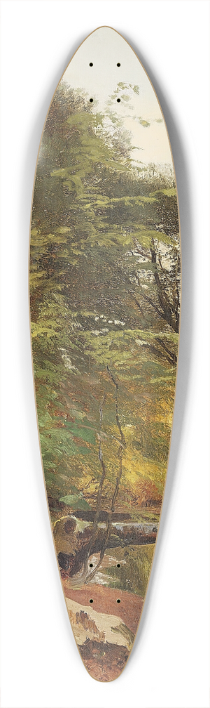 Carl Frederik Aagaard - lb i skoven, solnedgang 39.3 inch art pintail longboard deck