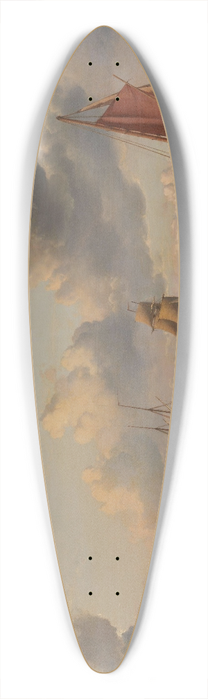 Carl Frederik Srensen - Parti fra resund med Kronborg 39.3 inch art pintail longboard deck