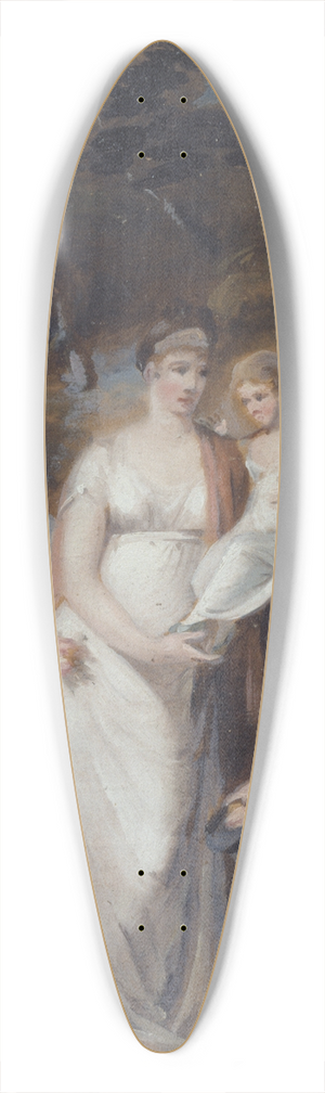 Carl Frederik von Breda - Queen Fredrika with her children 39.3 inch art pintail longboard deck