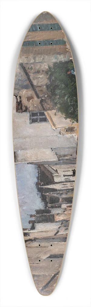 Carl Fredrik Hill - French Village Street, Montigny 39.3 inch art pintail longboard deck