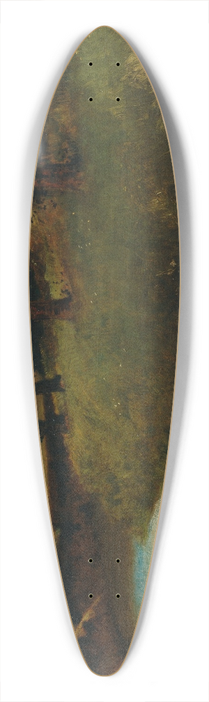 Carl Freiherr von Pidoll zu Quintenbach - Abendlandschaft 39.3 inch art pintail longboard deck