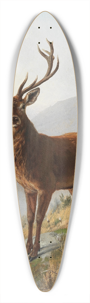 Carl Friedrich Deiker - Der kapitale Hirsch 39.3 inch art pintail longboard deck