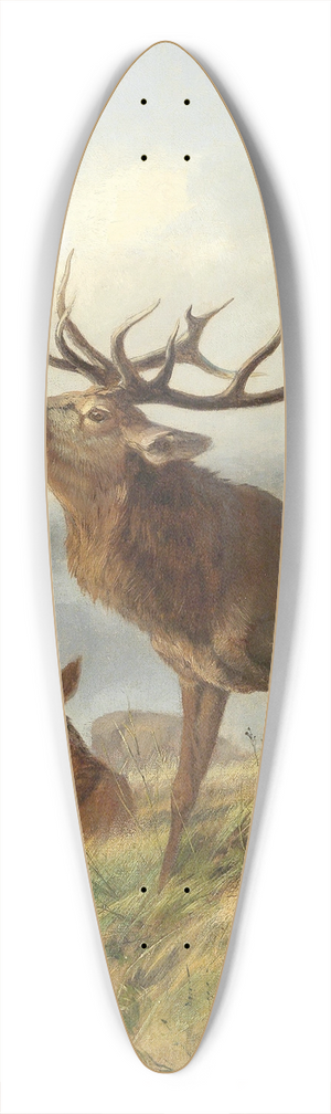 Carl Friedrich Deiker - Rhrender Hirsch mit Hirschkhen 39.3 inch art pintail longboard deck