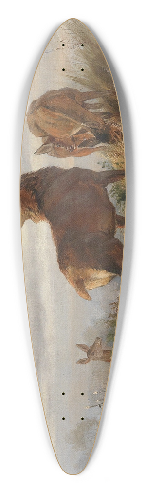 Carl Friedrich Deiker - Rotwild in der Morgendmmerung 39.3 inch art pintail longboard deck