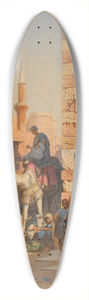 Carl Friedrich Heinrich Werner - Street in Cairo 39.3 inch art pintail longboard deck