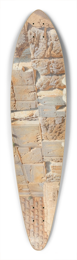 Carl Friedrich Heinrich Werner - The Wailing Wall in Jerusalem 39.3 inch art pintail longboard deck