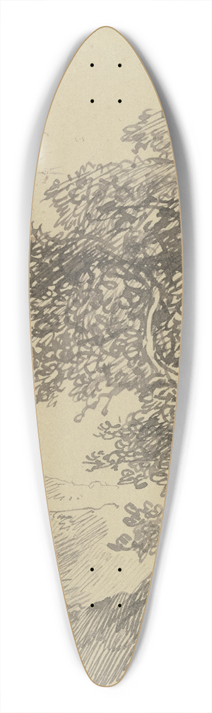 Carl Friedrich von Rumohr - Gebirgslandschaft, rechts vorne ein groer Baum 39.3 inch art pintail longboard deck