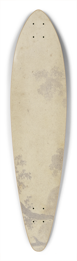 Carl Friedrich von Rumohr - Hgellandschaft mit Baumpaar vorne links 39.3 inch art pintail longboard deck