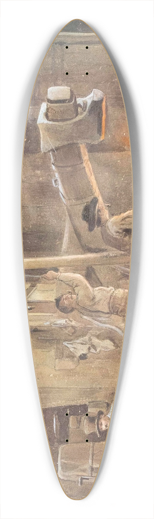 Carl Goebel - In der Schmiede 39.3 inch art pintail longboard deck