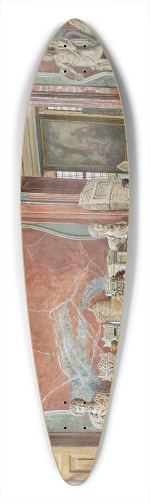 Carl Goebel the younger - Das Marmorkabinett mit den Antiken 39.3 inch art pintail longboard deck