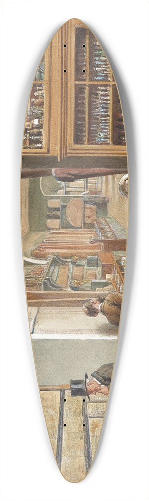 Carl Goebel the younger - Das zweite Kabinett der gyptischen Sammlung 39.3 inch art pintail longboard deck