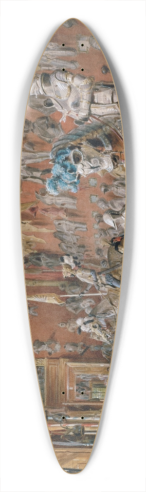 Carl Goebel the younger - Die Rstkammer II der Ambraser Sammlung 39.3 inch art pintail longboard deck