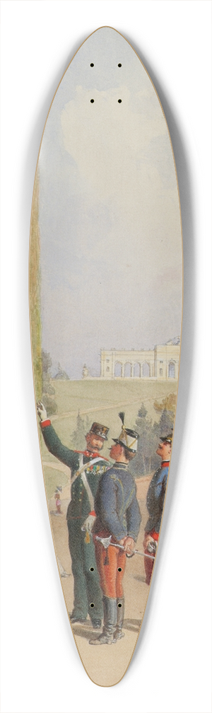 Carl Goebel the younger - Im Garten von Schloss Schnbrunn in Wien 39.3 inch art pintail longboard deck