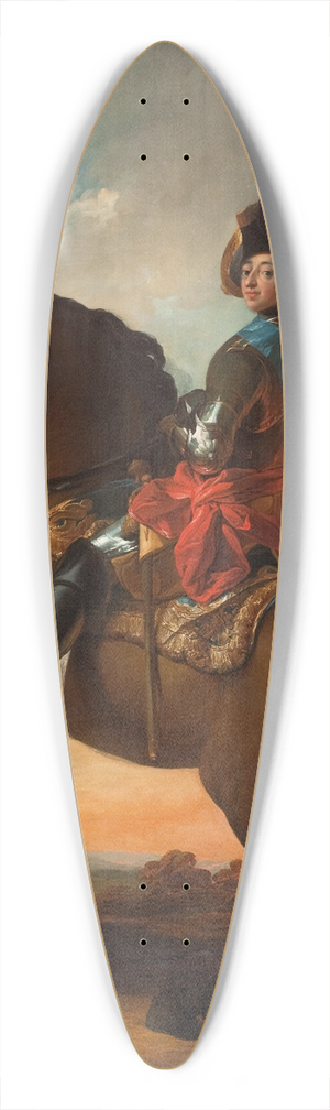 Carl Gustaf Pilo - Frederik V on Horseback 39.3 inch art pintail longboard deck