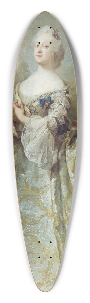 Carl Gustaf Pilo - Portrait of Louise, Frederik Vs first queen 39.3 inch art pintail longboard deck