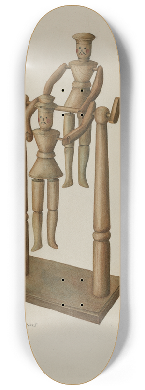 Betty Jean Davis - Handcarved Toy 8.25 inch art skate deck